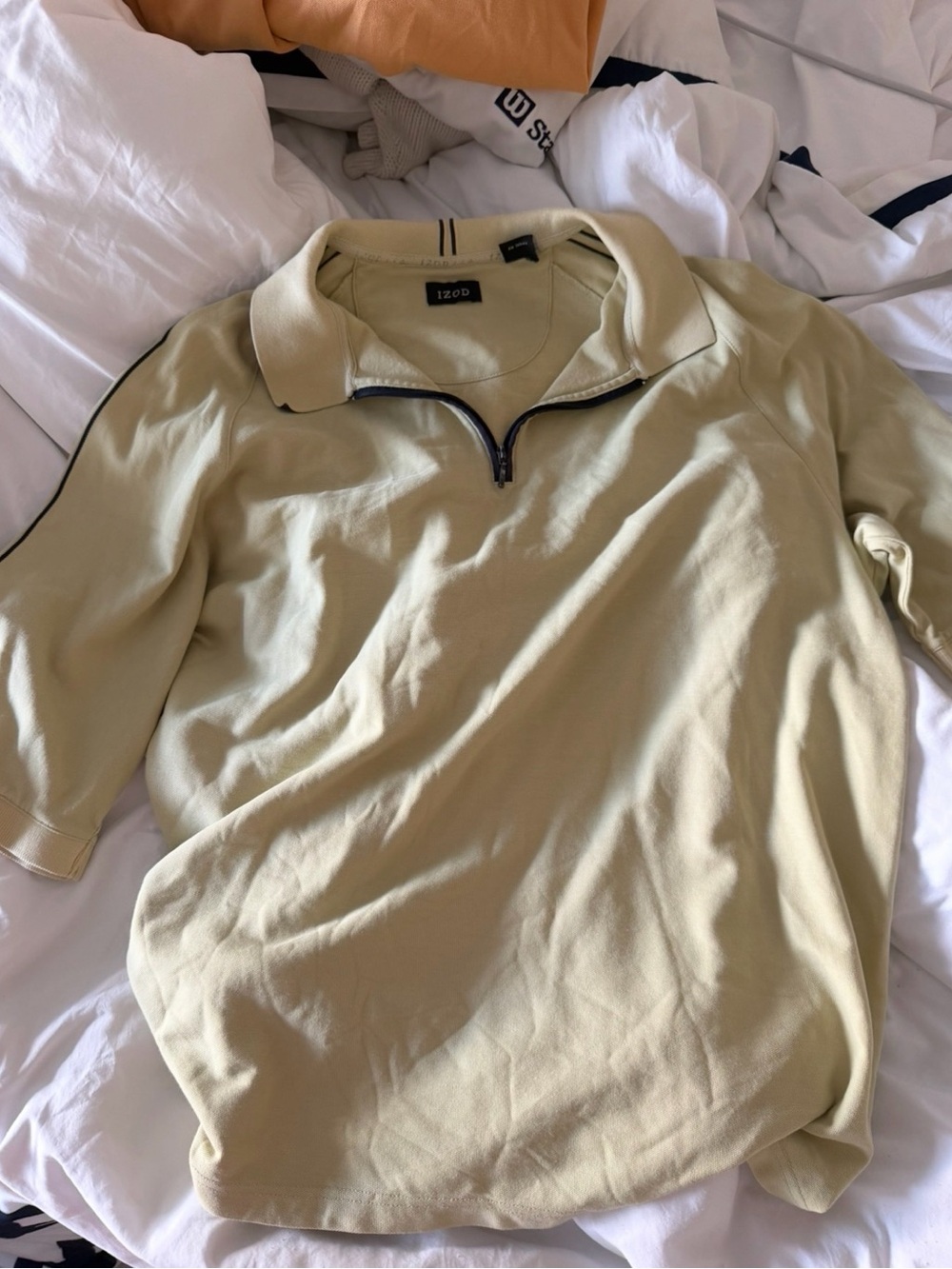 IZOD Men’s Vintage Quarter Zip Polo Shirt